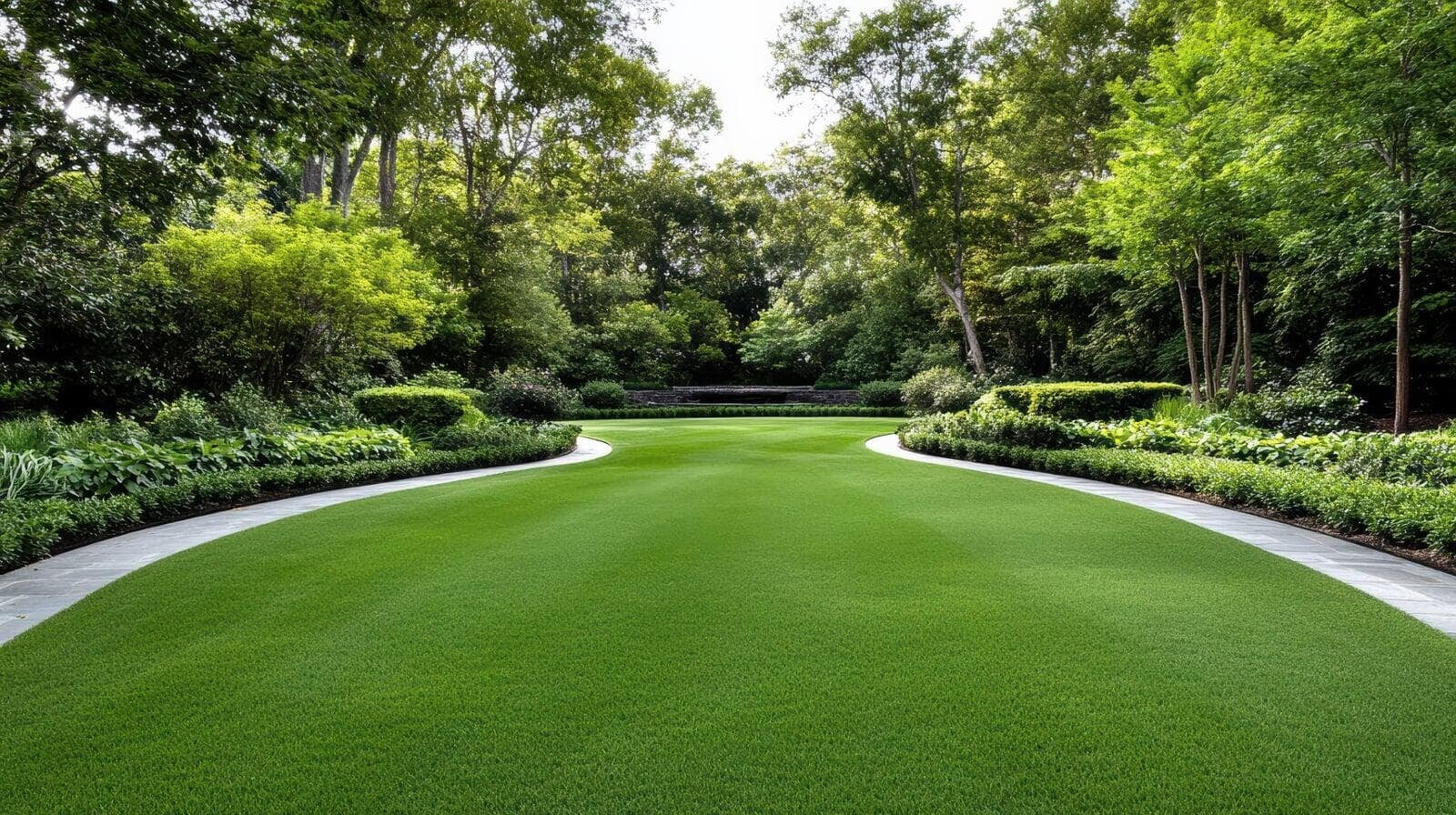 Lush backyard lawn and walkway, JobSight turf project